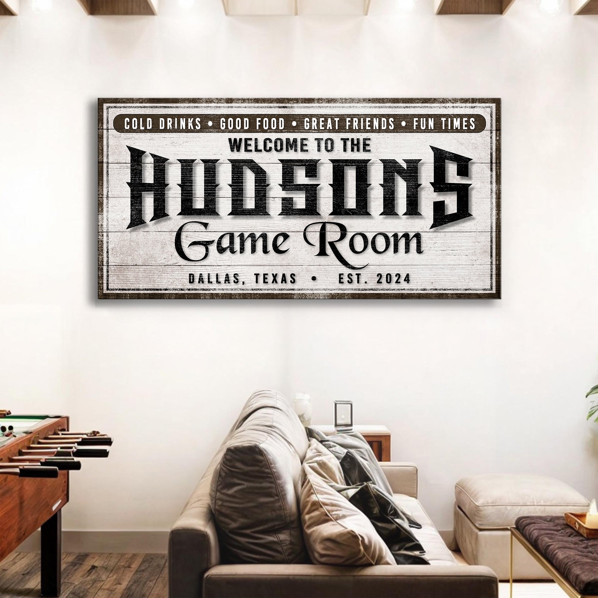Personalized Game Room Sign IV