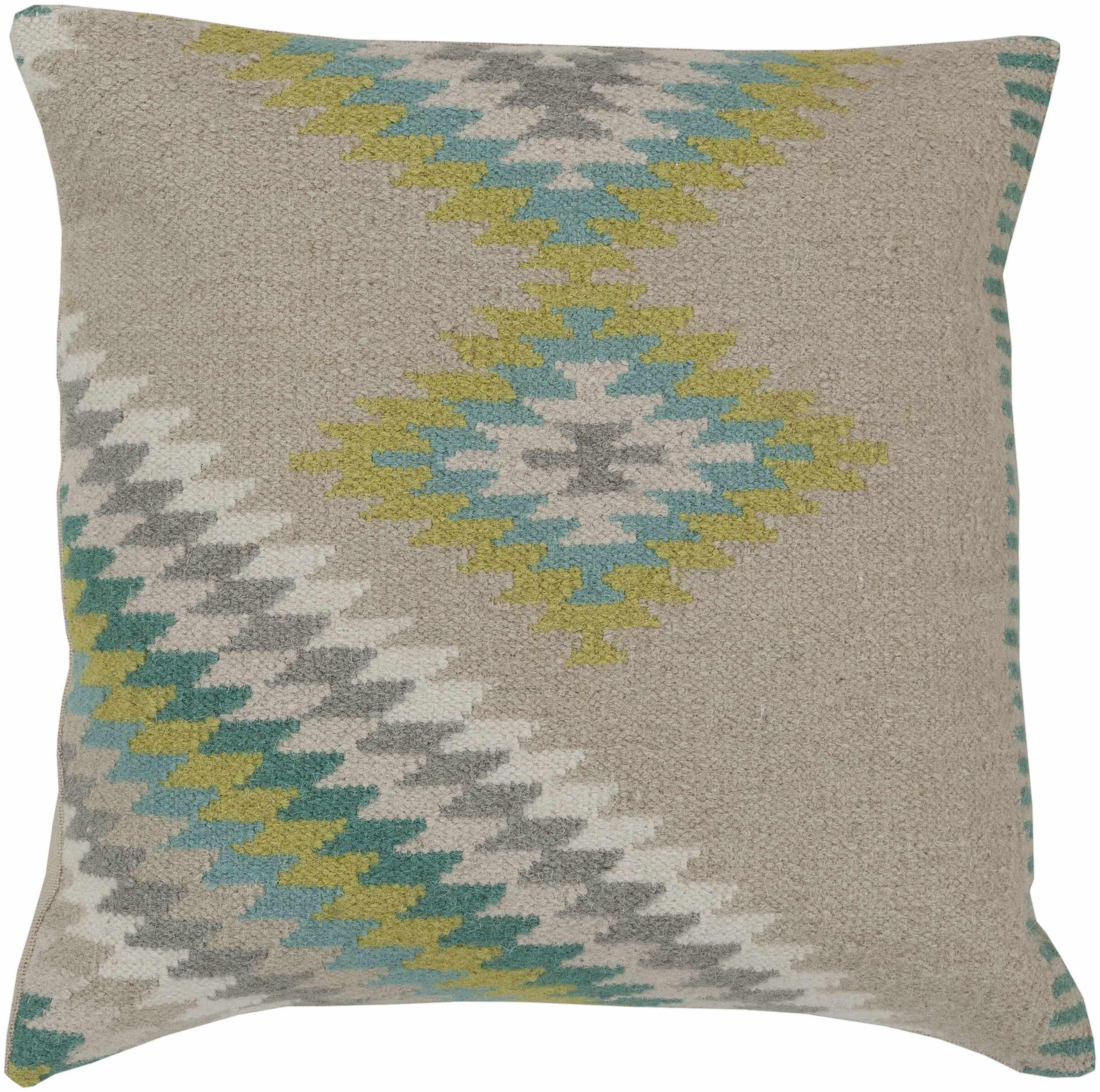 Munfordville Southwestern Geometric Green Accent Pillow - Clearance-0