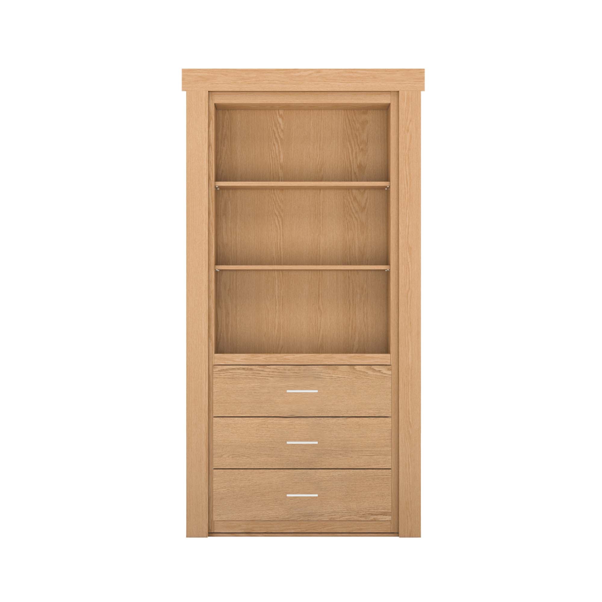 Hidden Flush Mount Oak Dresser Door