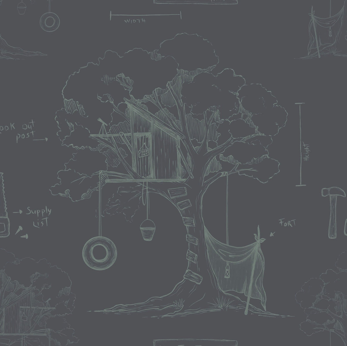Beau Wallpaper by Karen and Marisa Designs