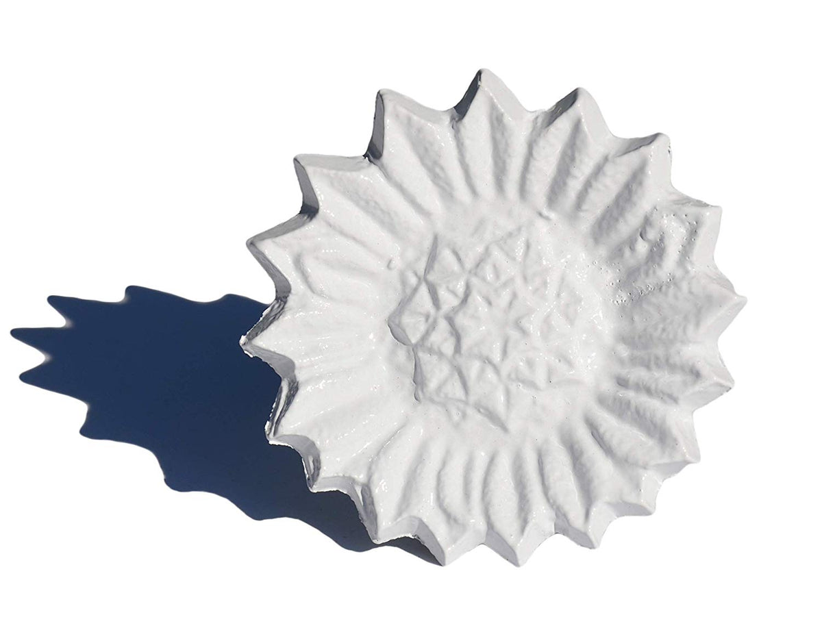 Vibhsa White Sunflower Napkin Rings | Set of 4, Handcrafted Aluminum