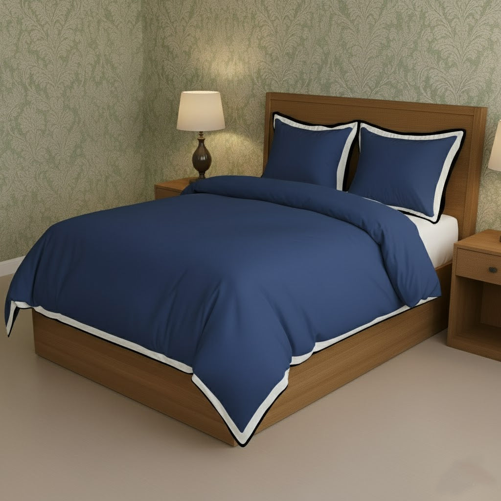 Black & White Border Frame Duvet Cover Set
