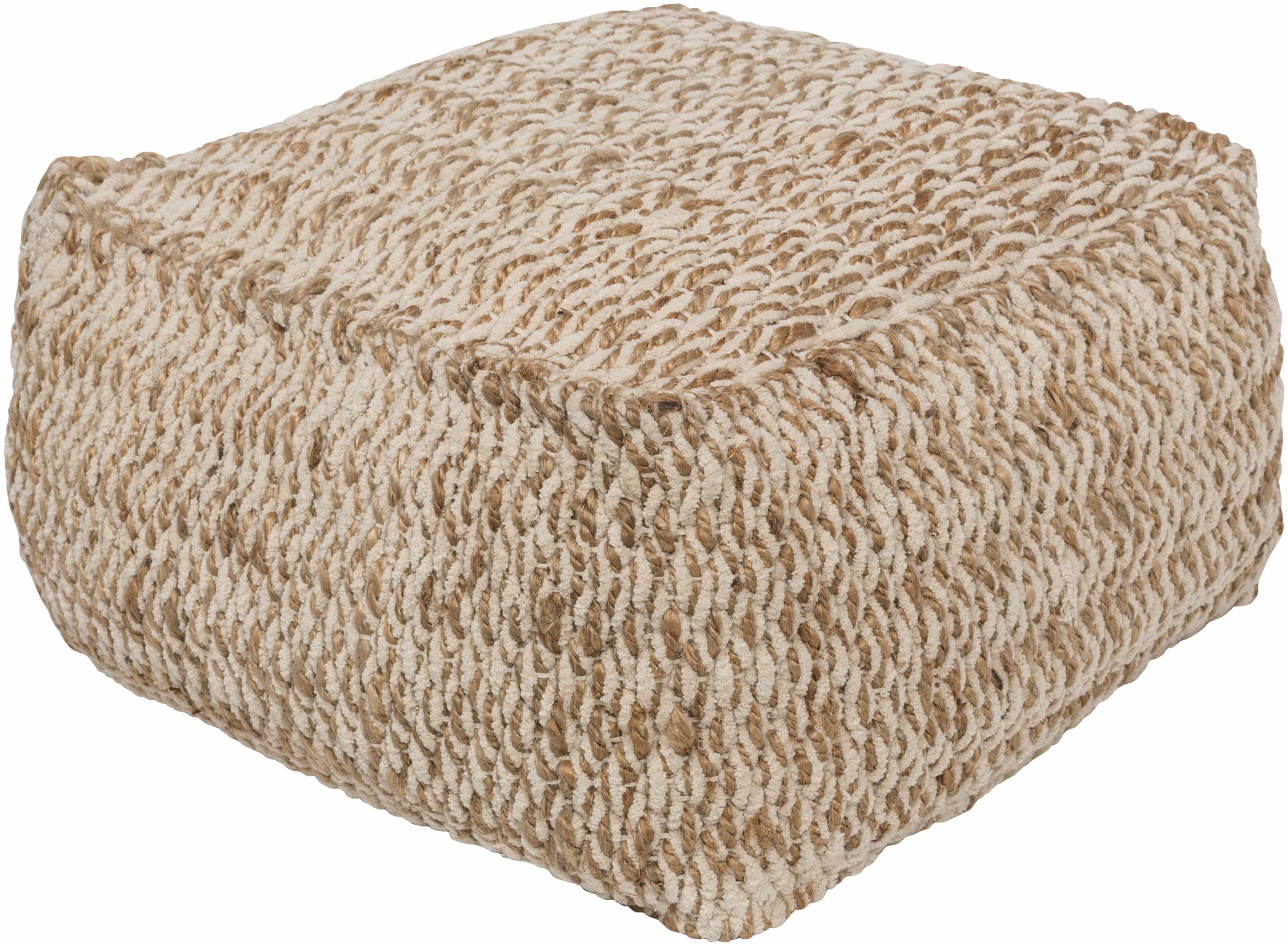 Netcong Tan Jute Pouf-1