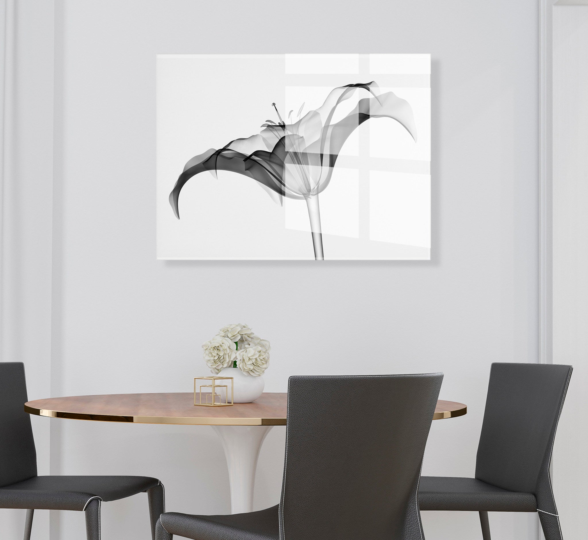 Lily X Ray Floral Floating Acrylic Art by The Creative Bunch Studio