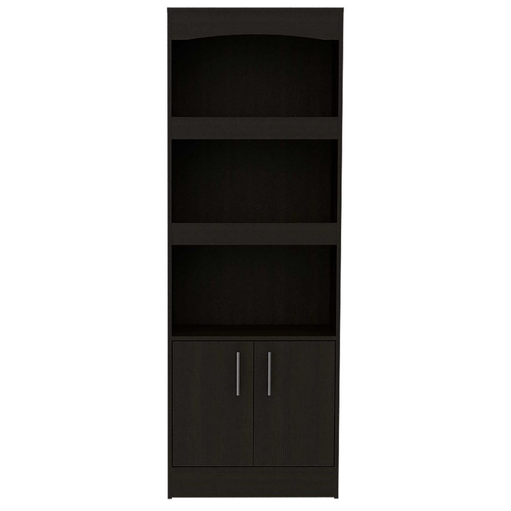 Bookcase Denver, Metal Hardware, Black Wengue Finish-2