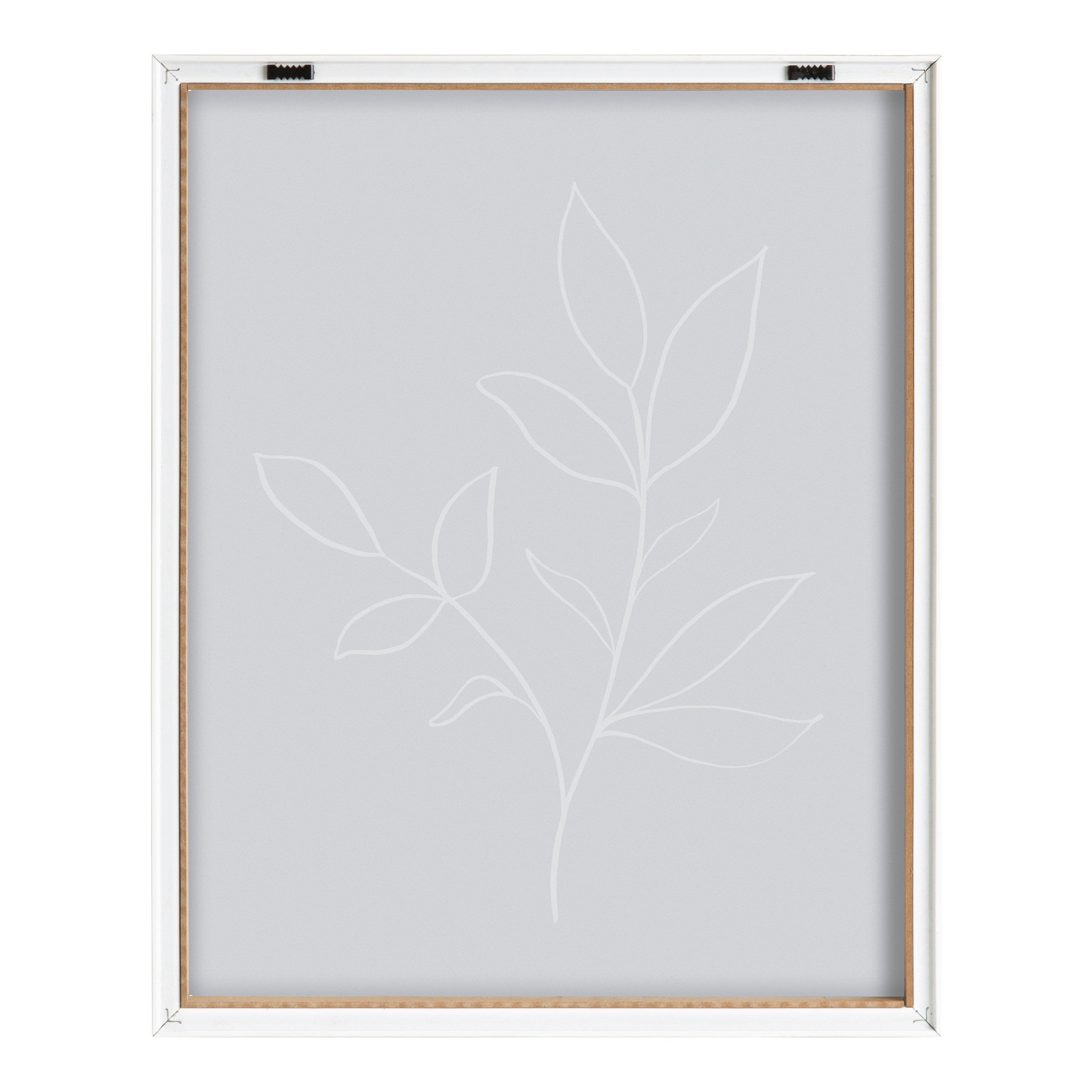 Blake Modern Blue Botanical Line Sketch Print 2 Framed Printed Glass by The Creative Bunch Studio