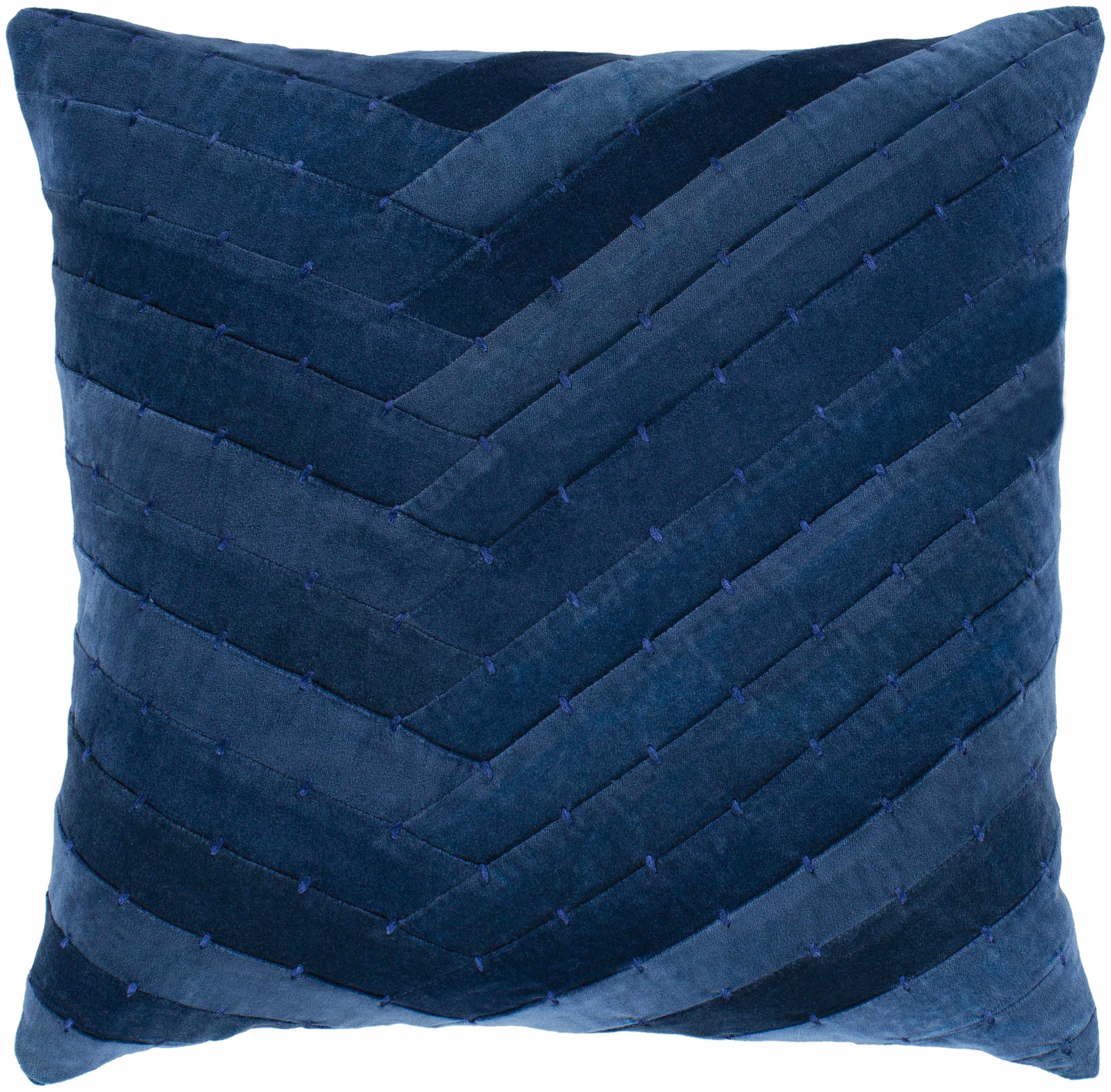 Onyx Navy Square Throw Pillow-4