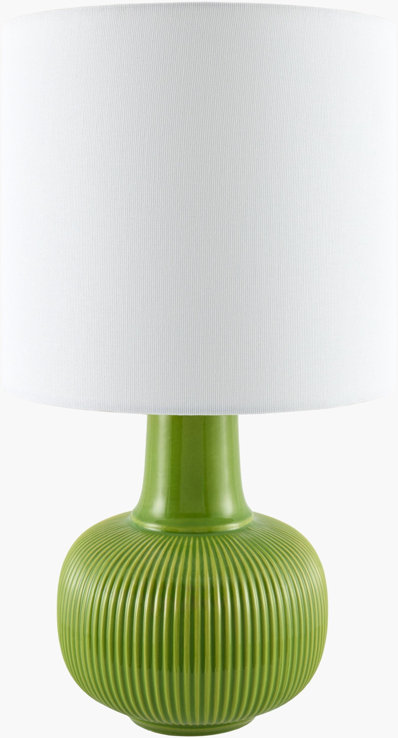 Lime Green Coastal Table Lamp with linen details for bedside or console tables-0