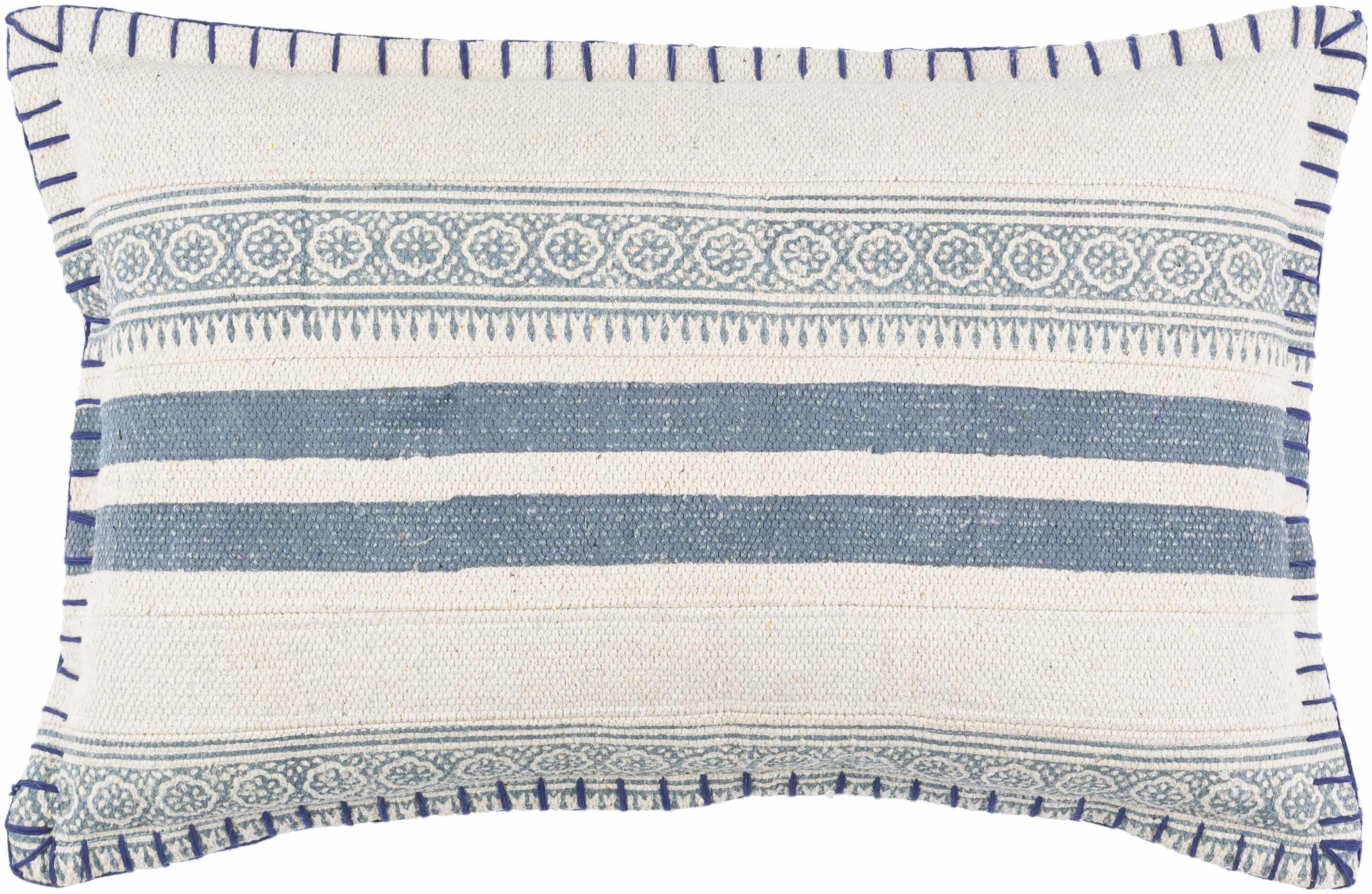 Oscar Blue Striped Throw Pillow - PRHOMZ