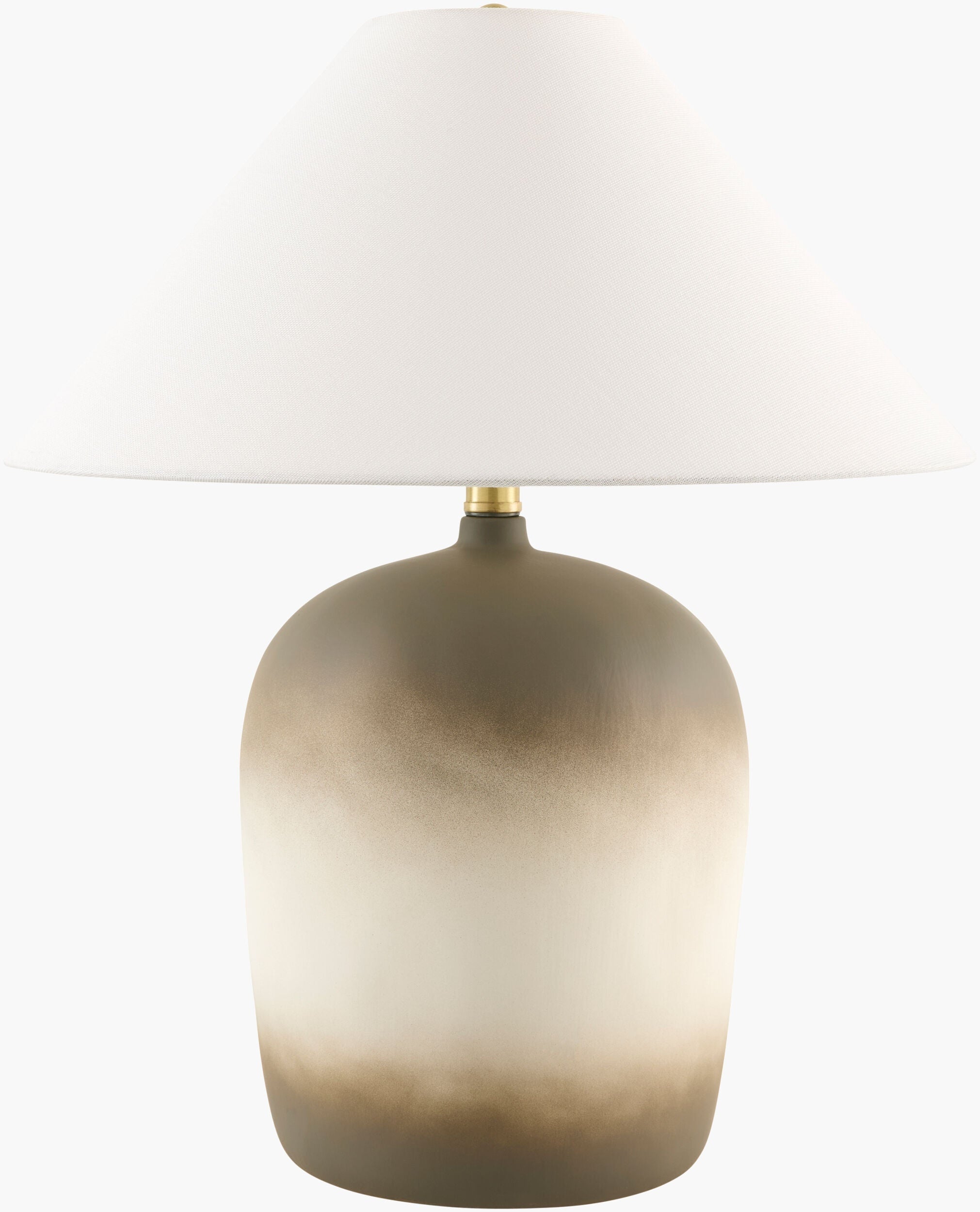 Ombre Ceramic Table Lamp with Linen Shade-0