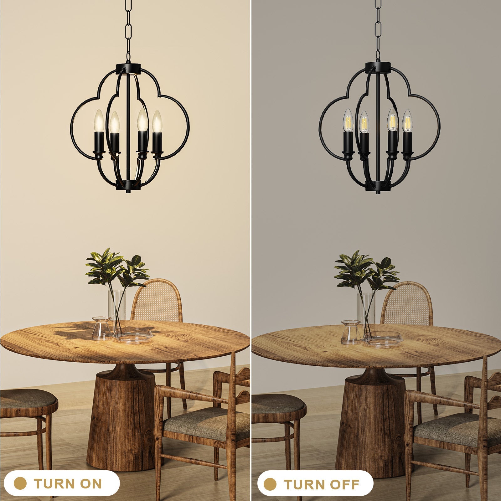 Farmhouse Candle Chandelier Light Fixture-1