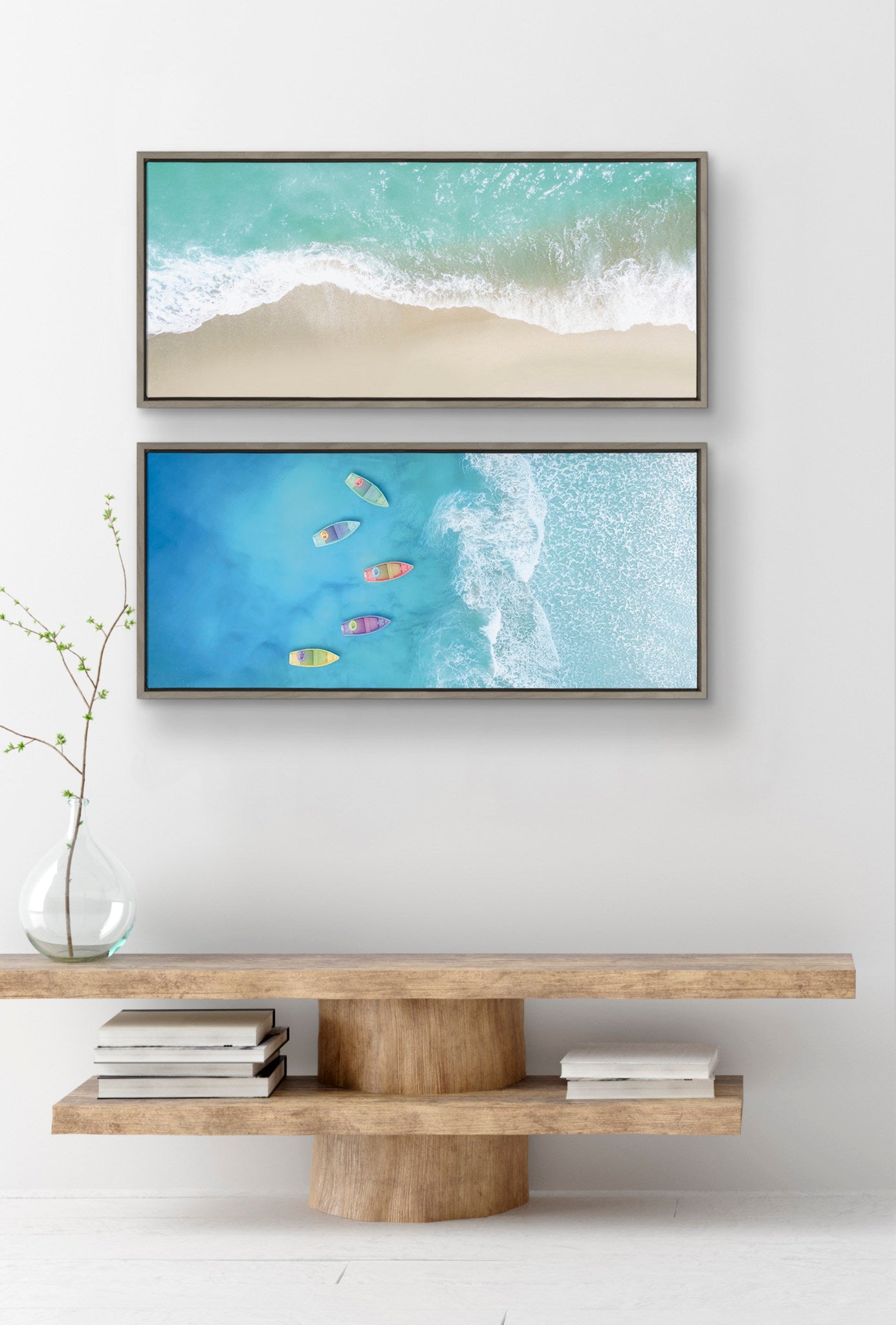 Sylvie Tropical Escape Framed Canvas by The Creative Bunch Studio