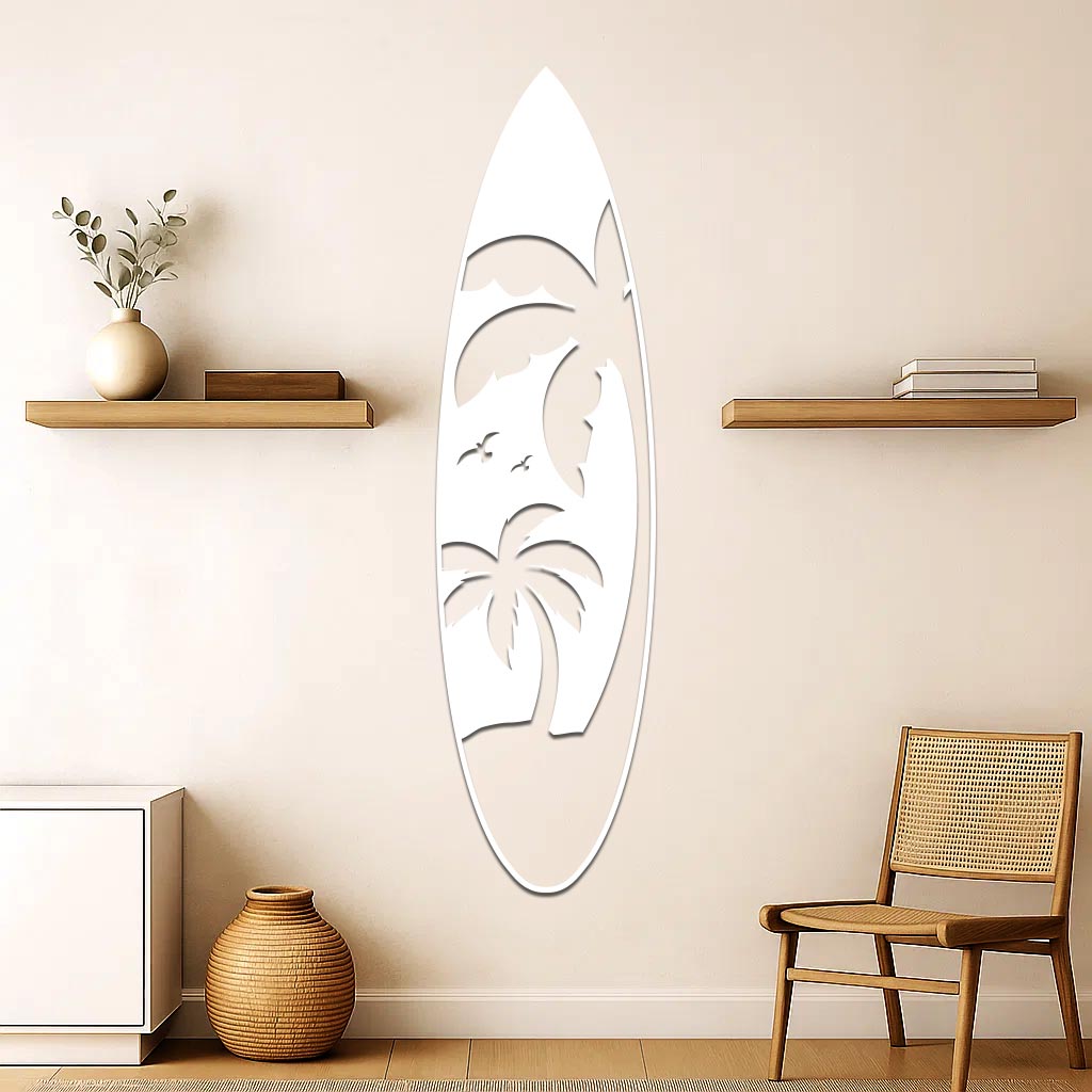 Palm Tree Surfboard Sign-5