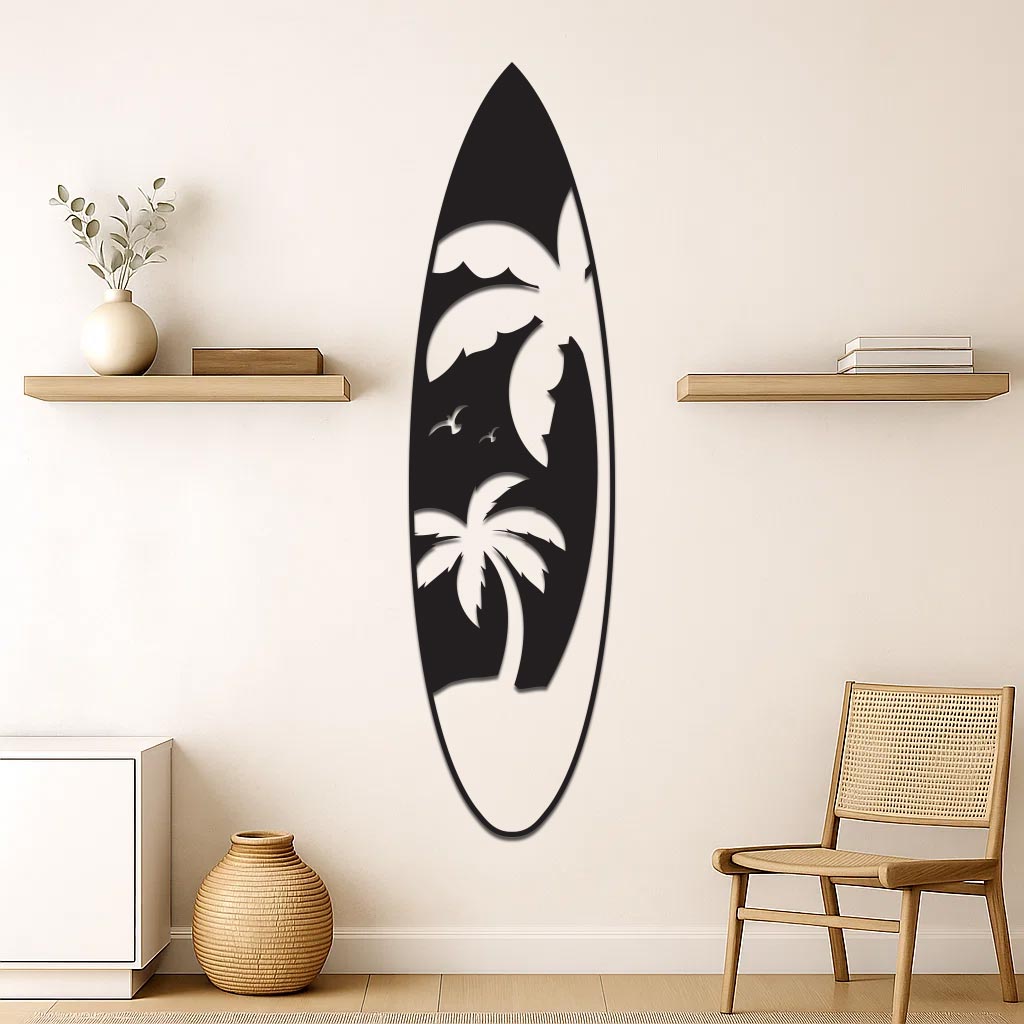 Palm Tree Surfboard Sign-0