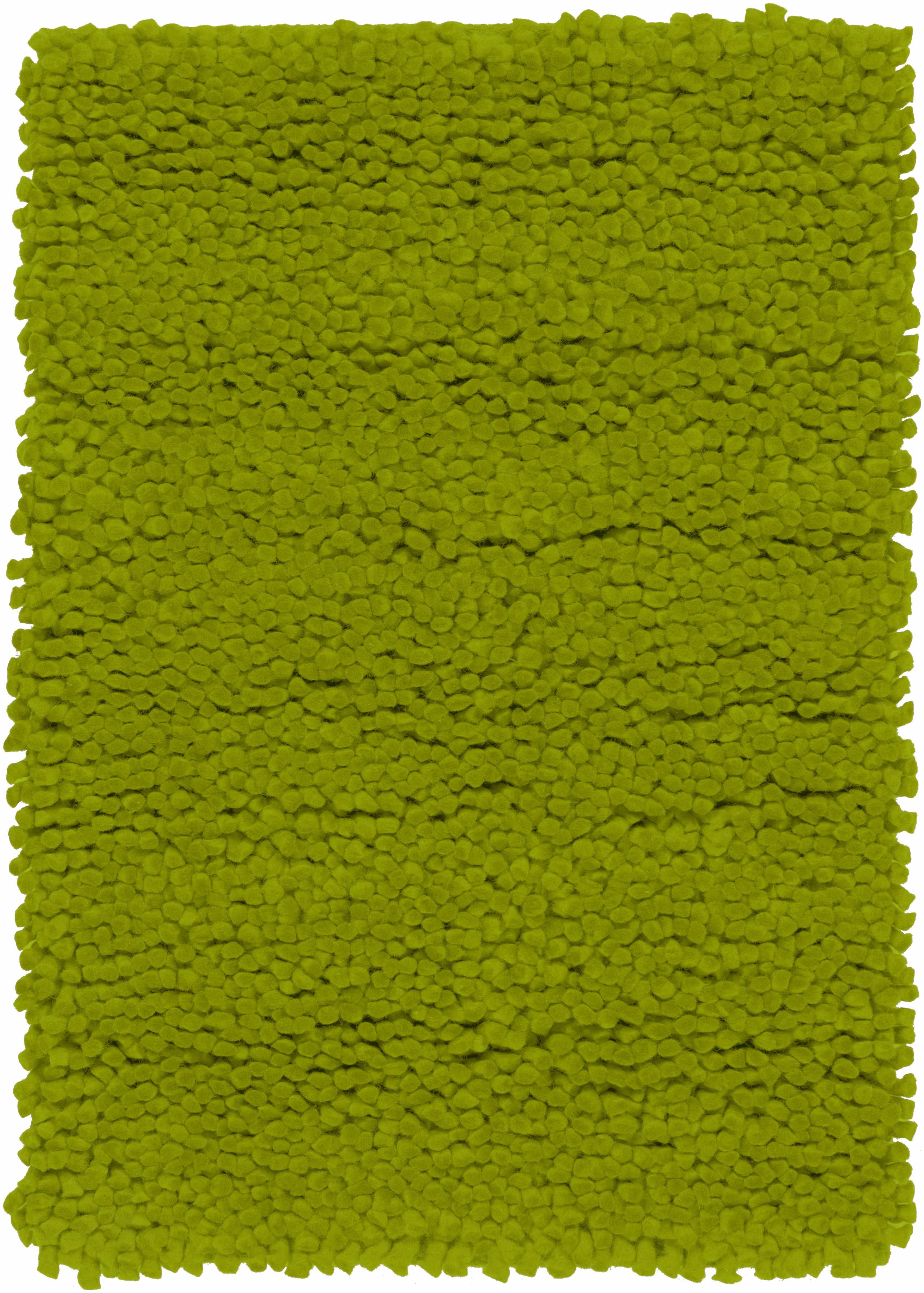 Frederika Solid Olive Green Wool Shag Rug - Clearance - PRHOMZ
