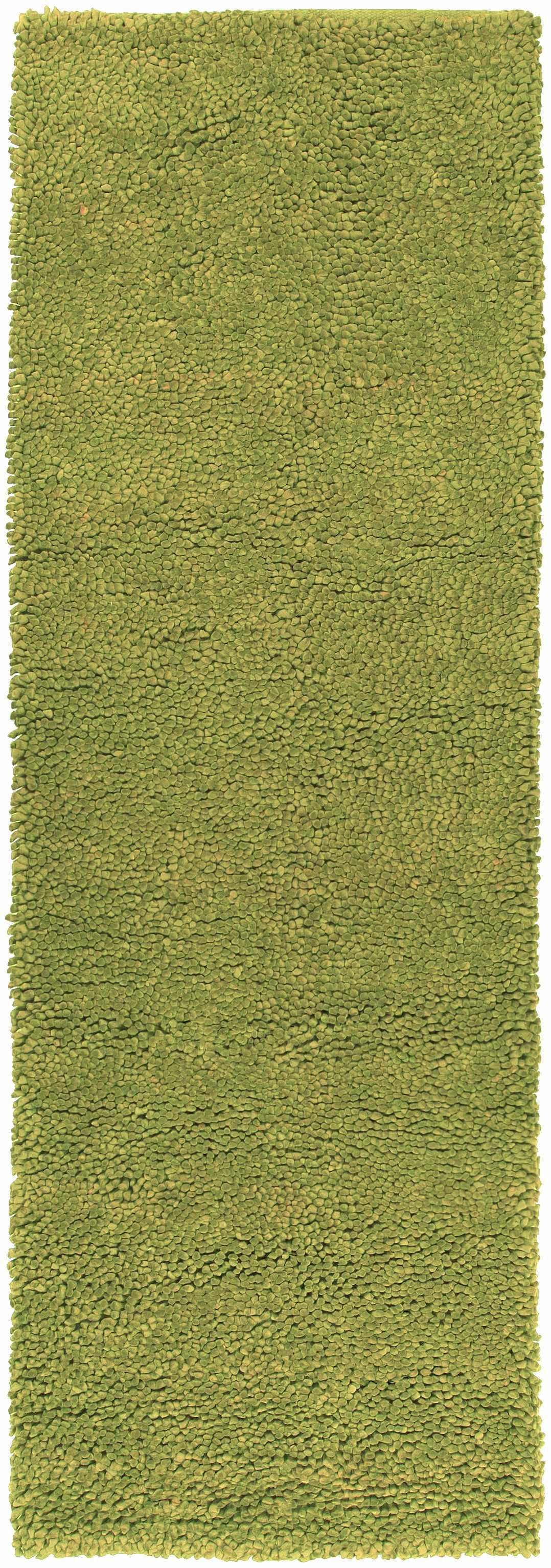 Frederika Solid Olive Green Wool Shag Rug - Clearance - PRHOMZ