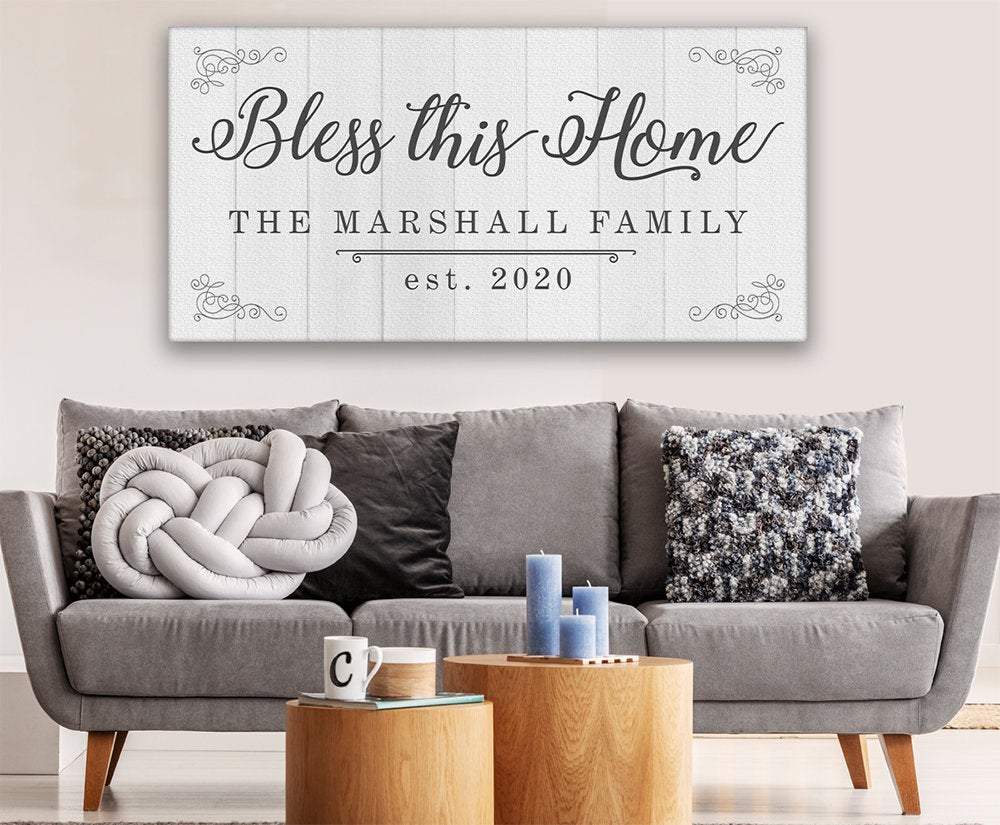 Personalized - Bless This Home - Canvas