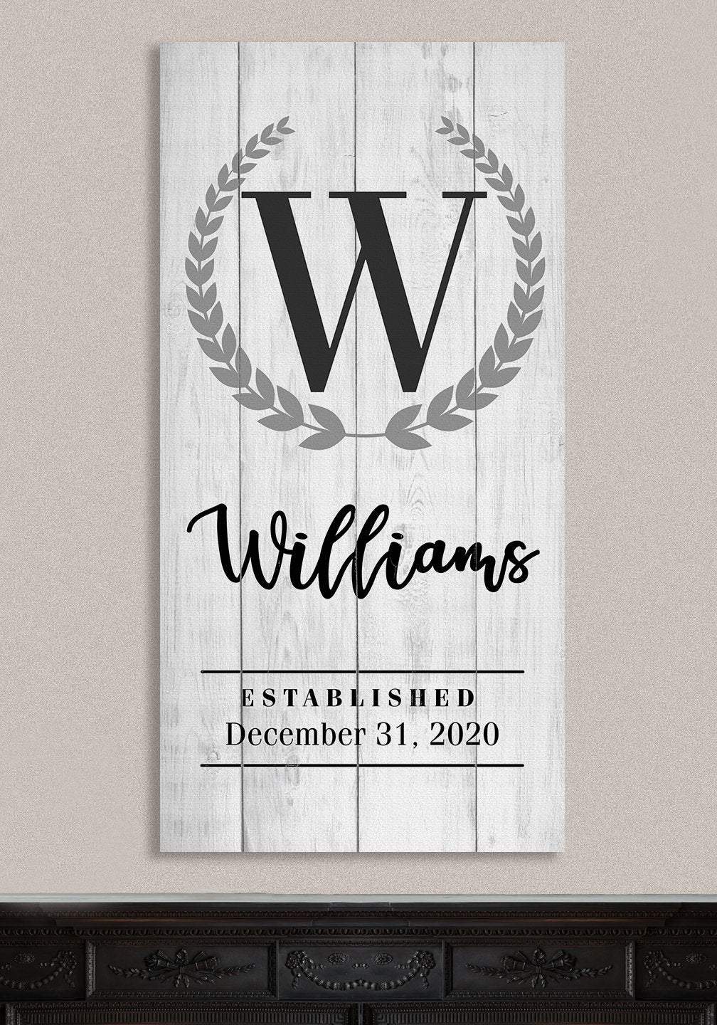 Personalized - Capital Letter Family - Canvas