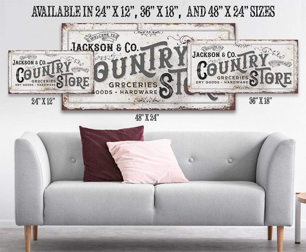Personalized - Country Store - Canvas