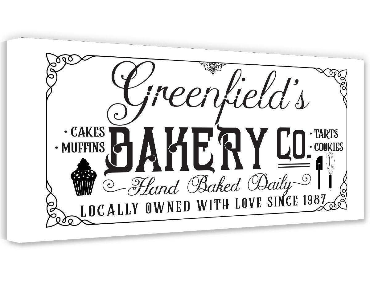 Personalized - Family Name Bakery - Canvas