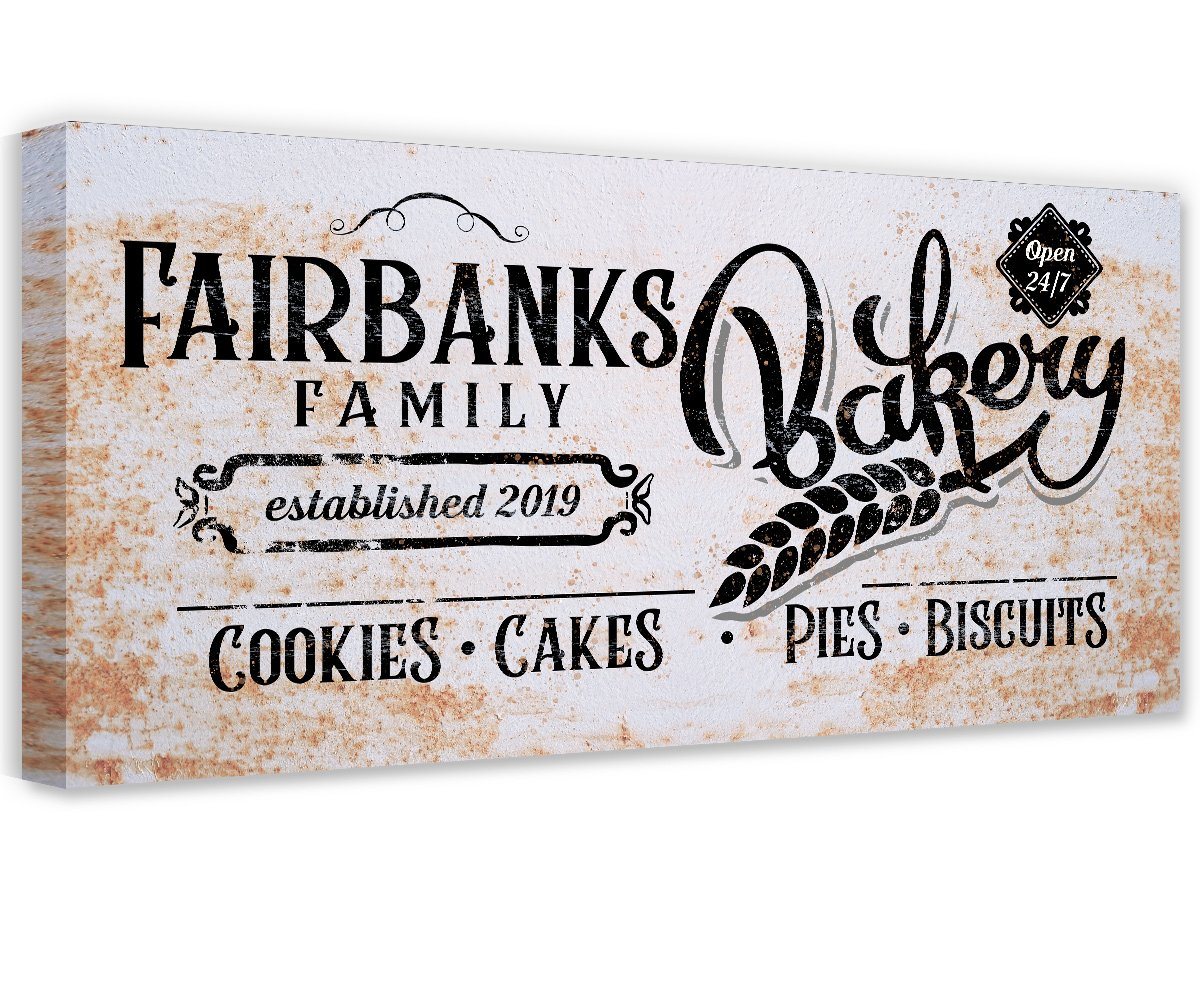 Personalized - Family Name Bakery - Canvas
