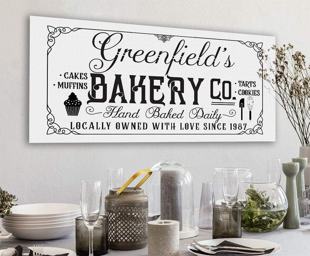 Personalized - Family Name Bakery - Canvas