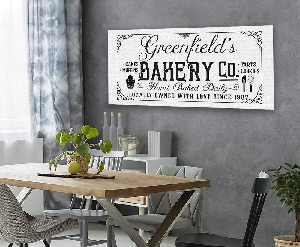 Personalized - Family Name Bakery - Canvas