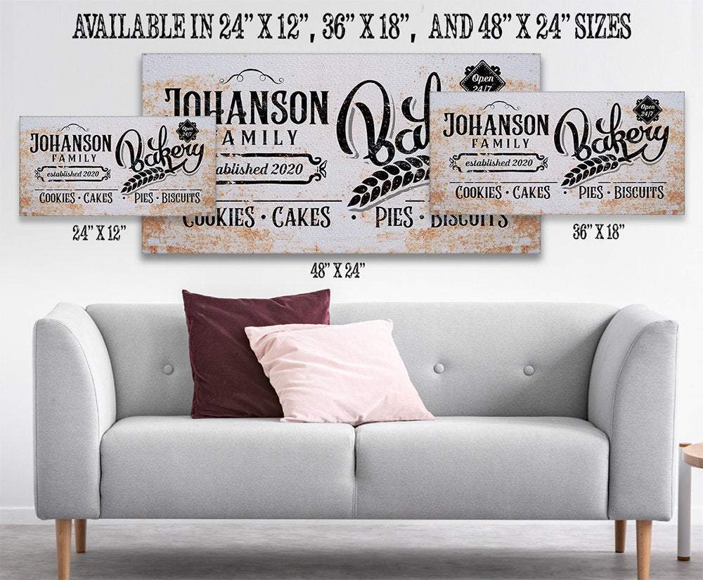 Personalized - Family Name Bakery - Canvas