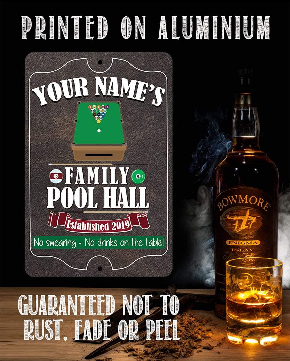 Personalized - Family Pool/Game Room - Metal Sign