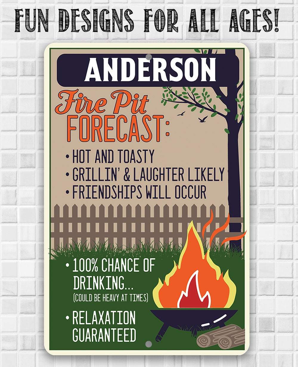 Personalized - Firepit - Metal Sign