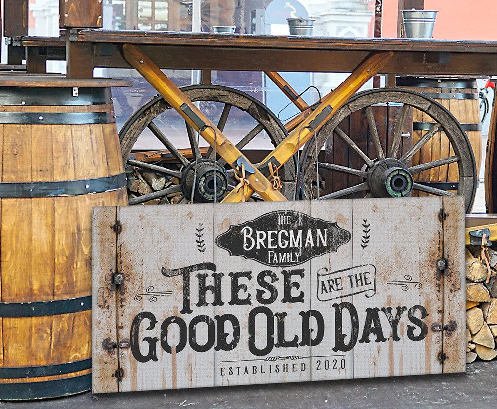 Personalized - Good Old Days - Canvas