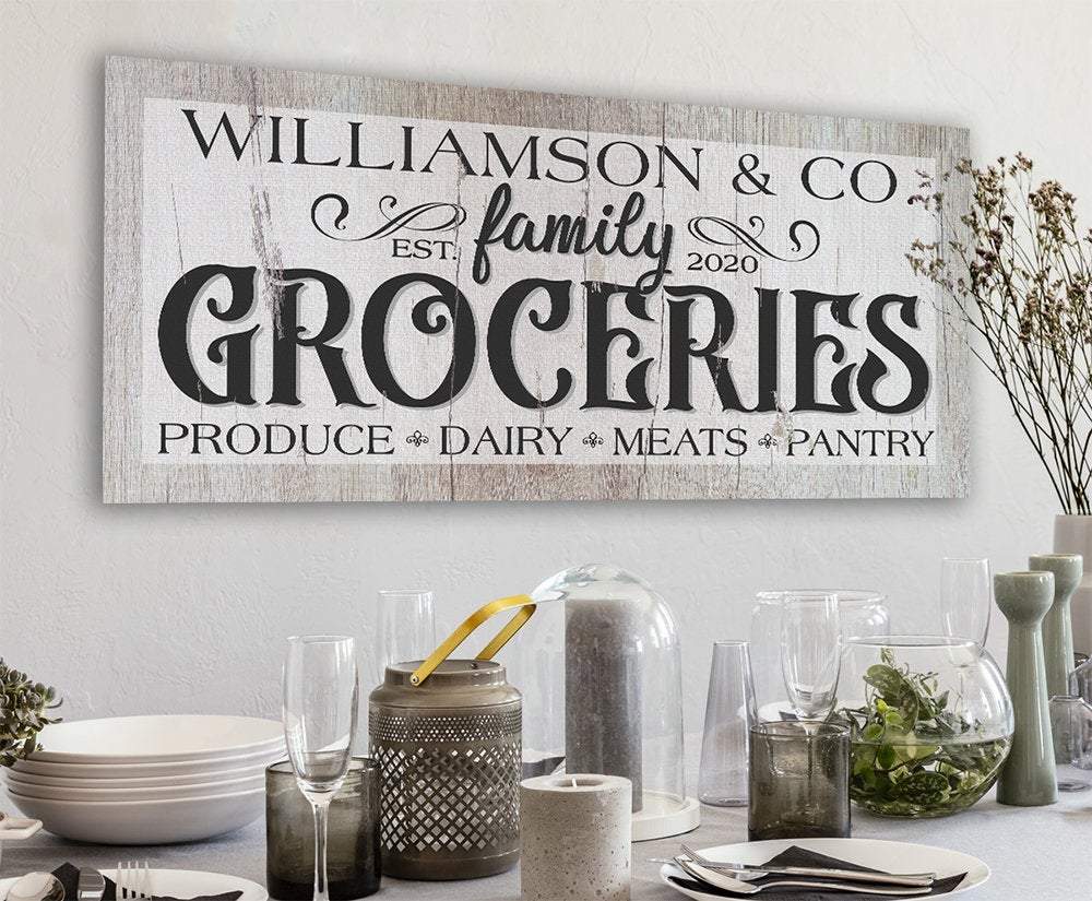 Personalized - Groceries - Canvas