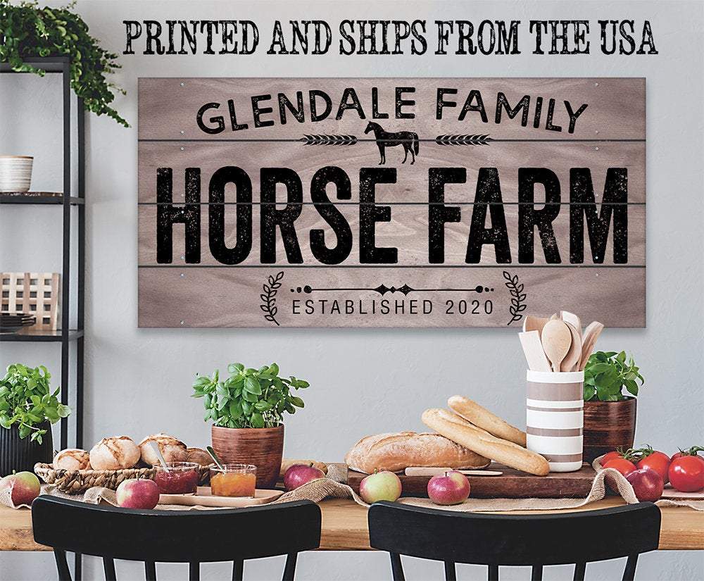 Personalized - Horse Farm - Canvas