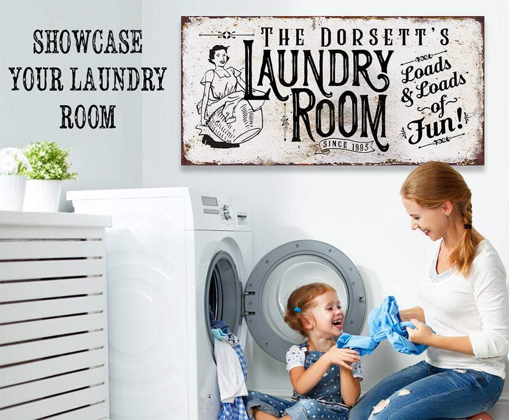 Personalized - Laundry Loads of Fun - Canvas