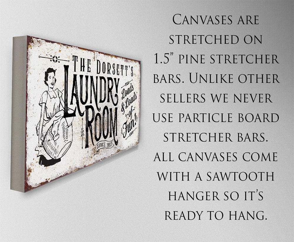Personalized - Laundry Loads of Fun - Canvas