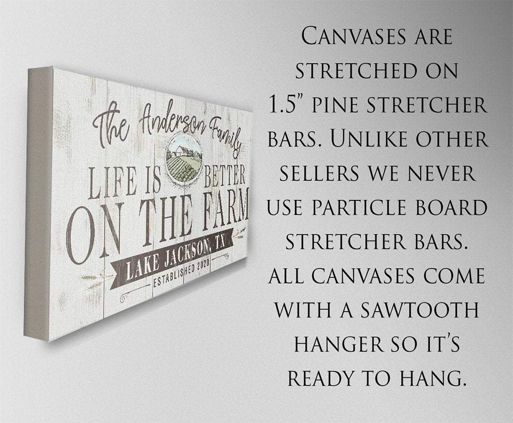 Personalized - Life Is Better On The Farm - Canvas