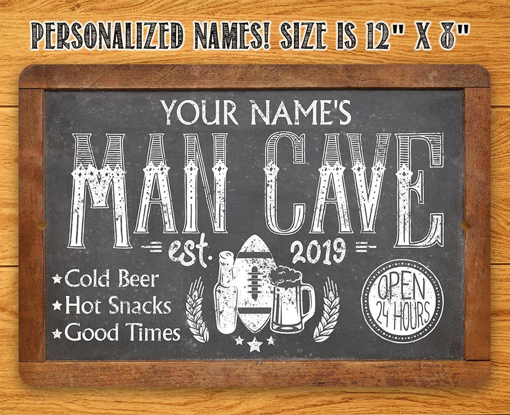 Personalized - Man Cave - Metal Sign