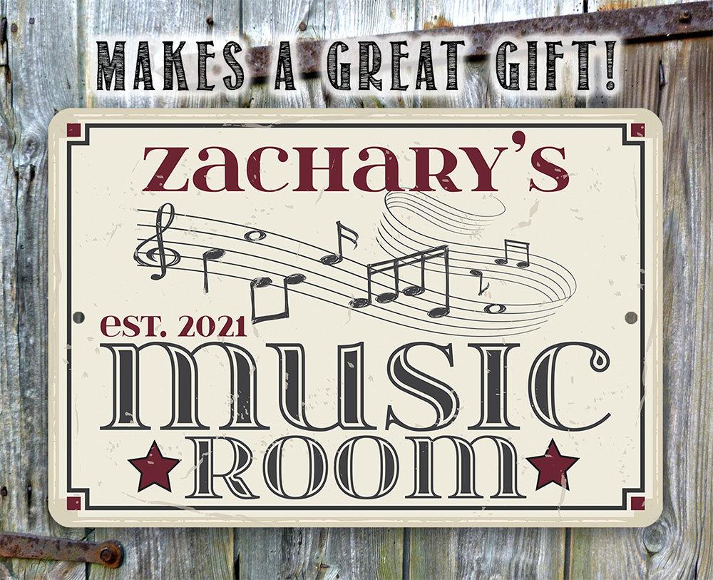Personalized - Music Room - Metal Sign