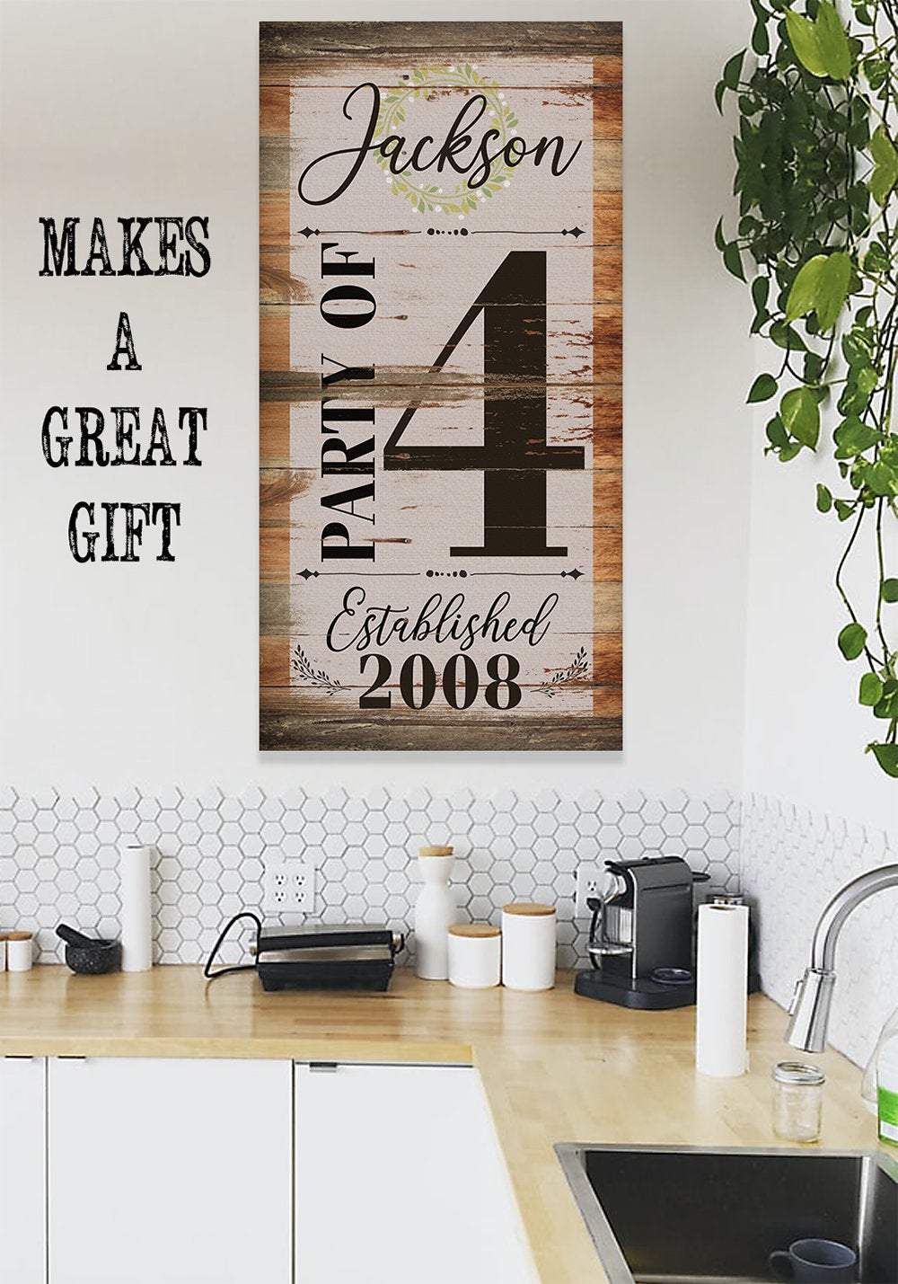 Personalized - Party of 4 - Canvas
