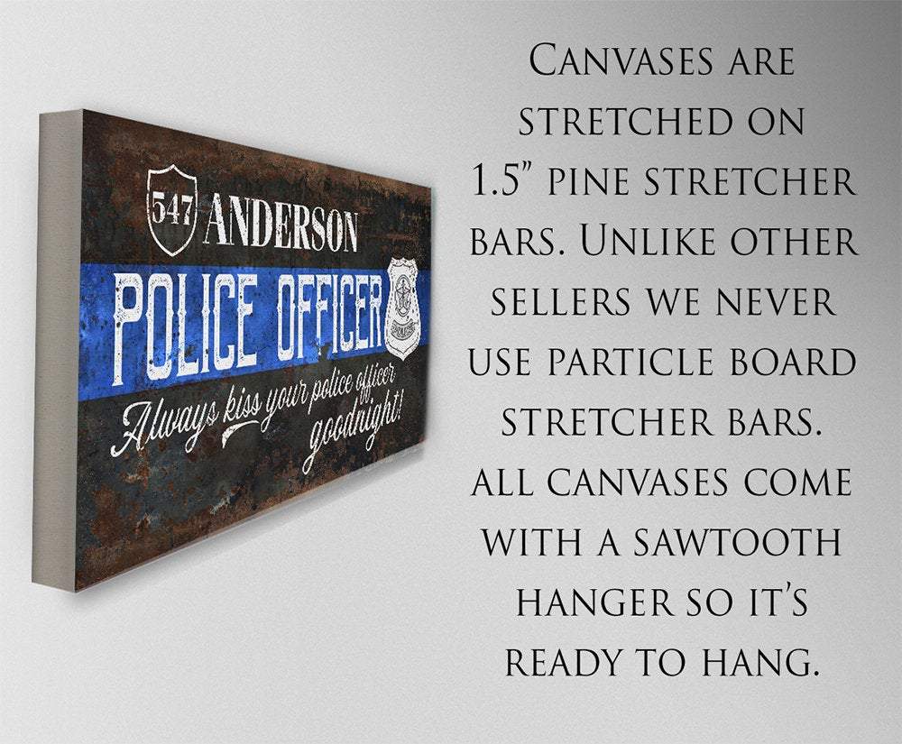 Personalized - Police Officer - Canvas