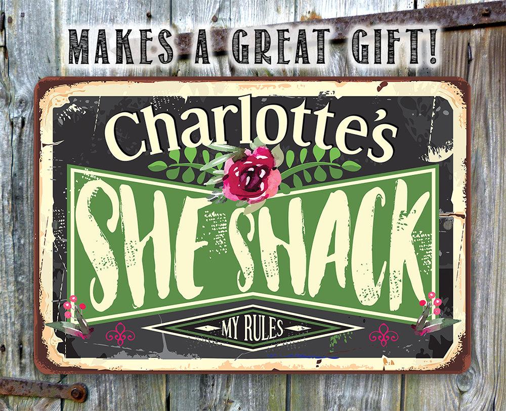 Personalized - She Shack - Metal Sign