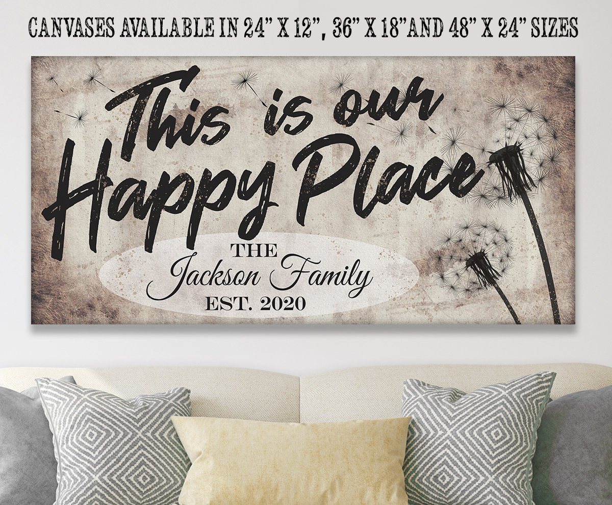 Personalized - This Is Our Happy Place - Canvas
