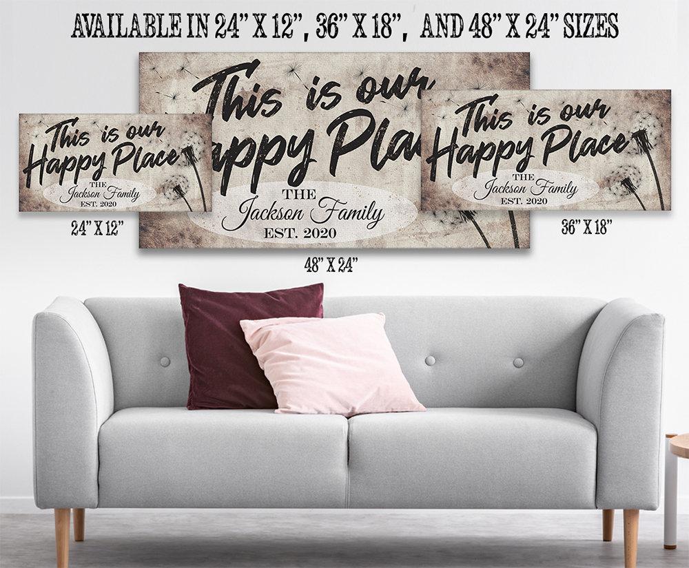 Personalized - This Is Our Happy Place - Canvas