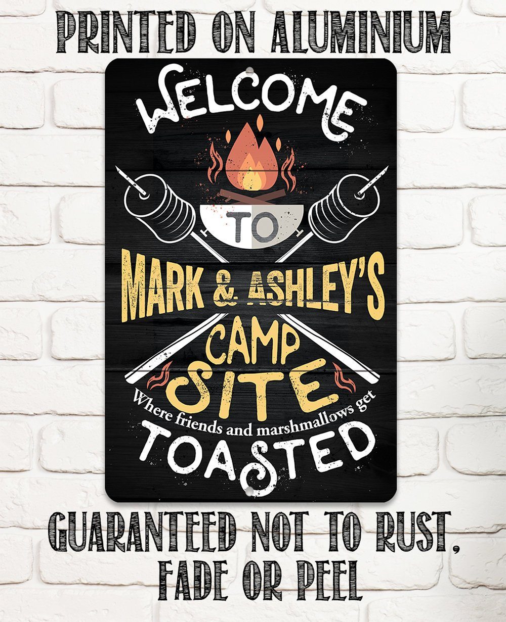 Personalized - Welcome To Our Campsite - Metal Sign