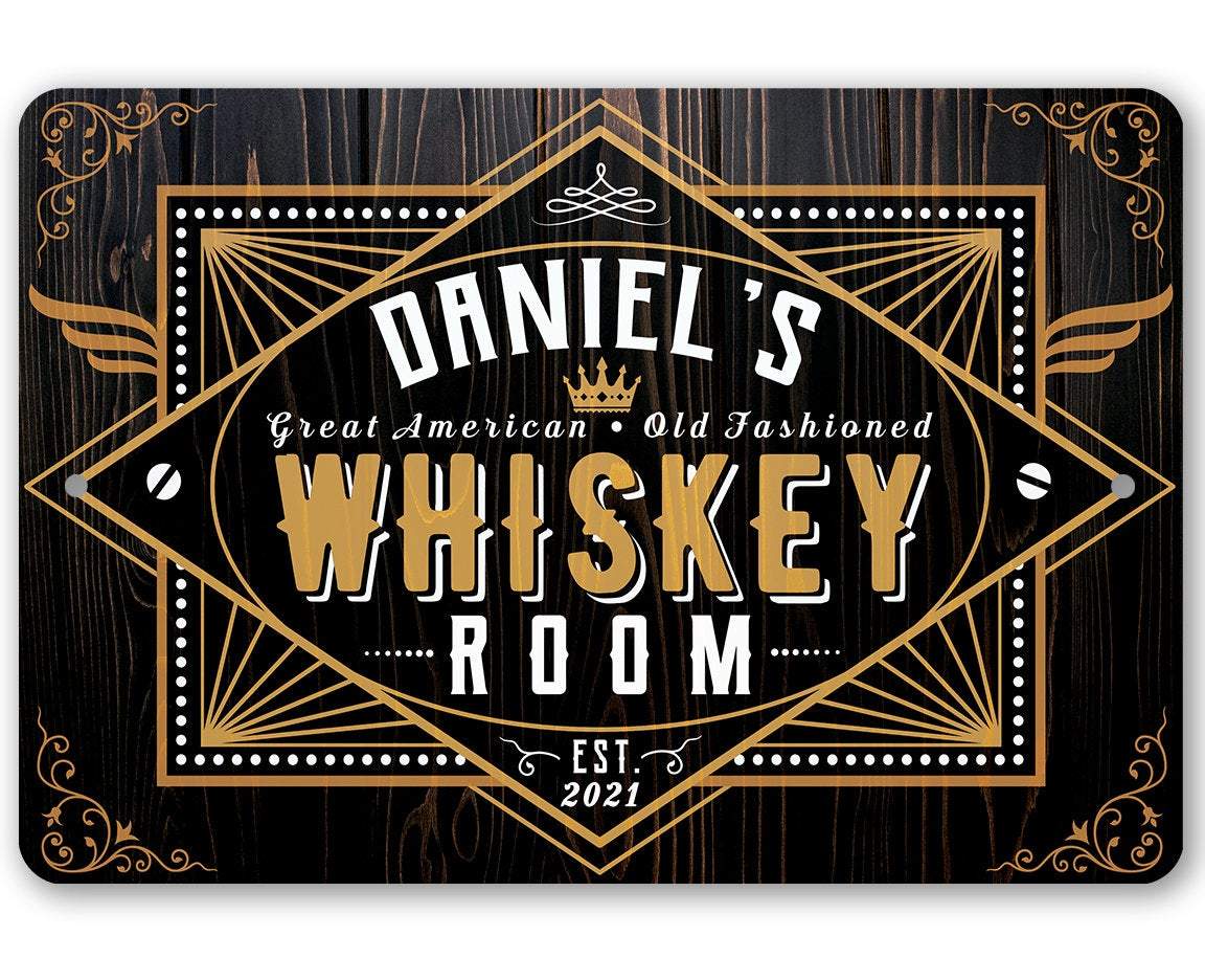 Personalized - Whiskey Room - Metal Sign
