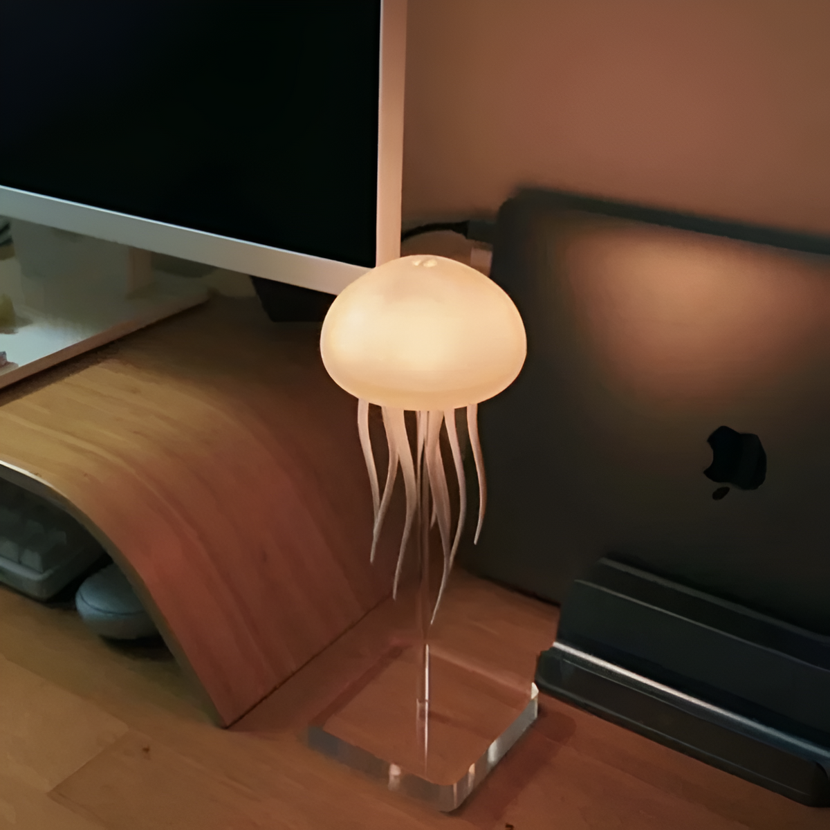 LED Jellyfish Aquarium Lamp with Moving Jellyfish – RGB Color Changing Night Light