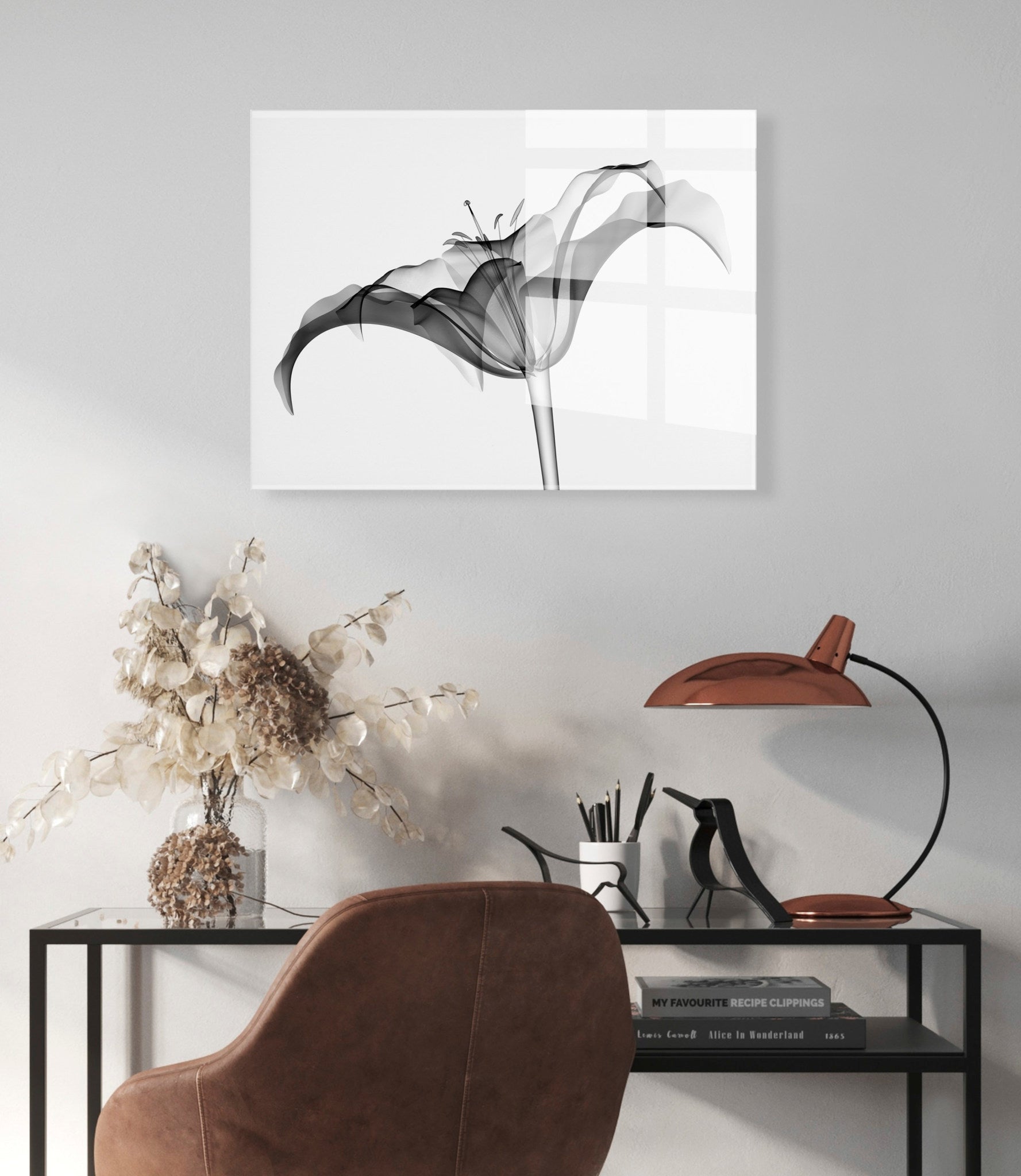 Lily X Ray Floral Floating Acrylic Art by The Creative Bunch Studio