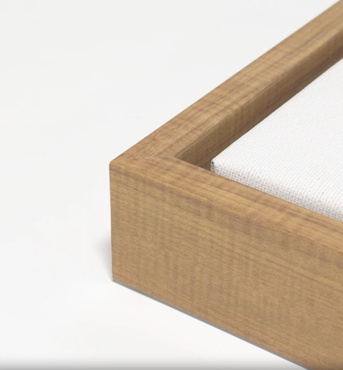 Sylvie Traditional Tree Linen Textured Framed Canvas by The Creative Bunch Studio