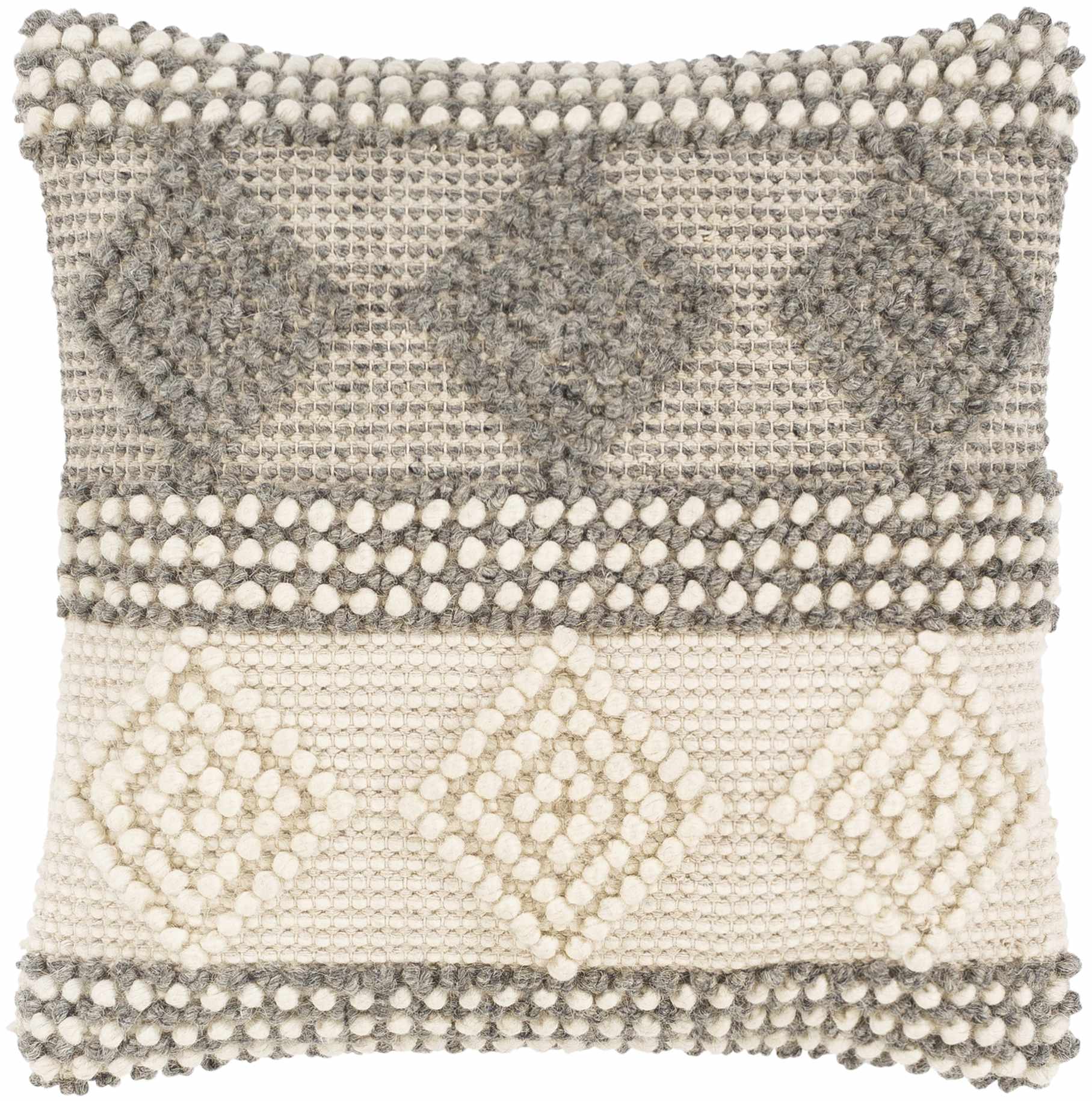Pontyclun Textured Geometric Boho Throw Pillow-0