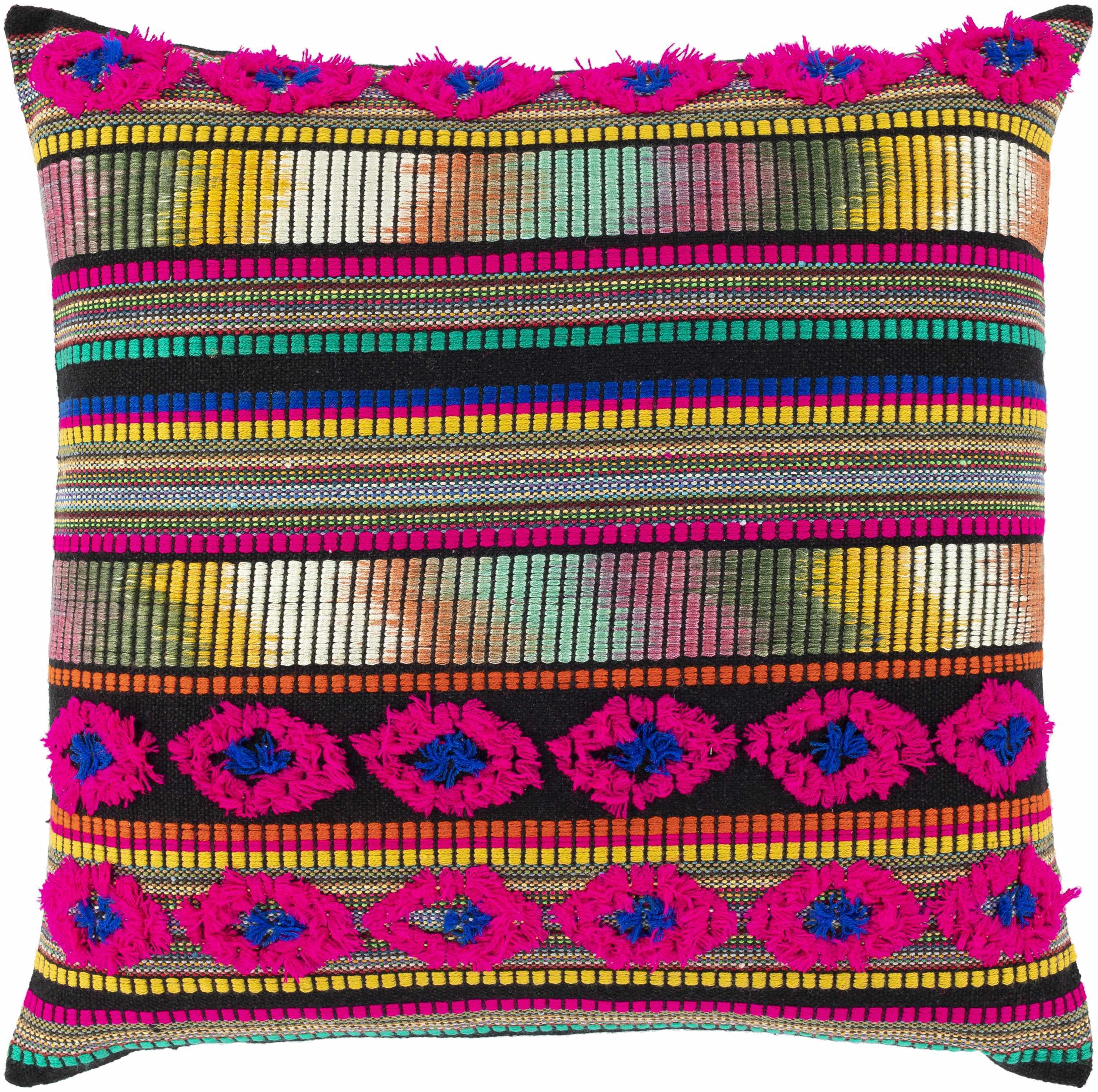 Pogonsili Vibrant Geometric Stripes Accent Pillow - Clearance - PRHOMZ